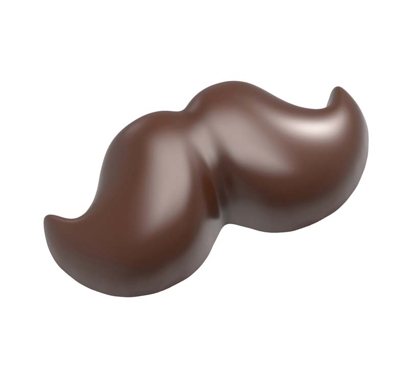 Chocolate World Frame Moulds - CW12066 - Moustache - 12.5gm - 48x22.5x18.5mm