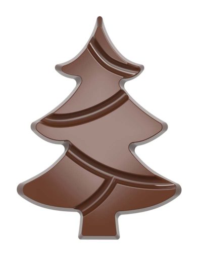 Chocolate World Frame Moulds - CW12068 - Tablet Christmas Tree 97mm - 36.5gm - 97x72.5x10mm