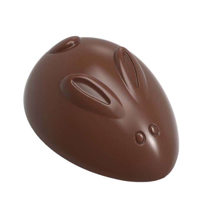 Chocolate World Frame Moulds - CW12069 - Rabbit Abstract - Nora Chokladskola - 11gm - 41x29x16mm