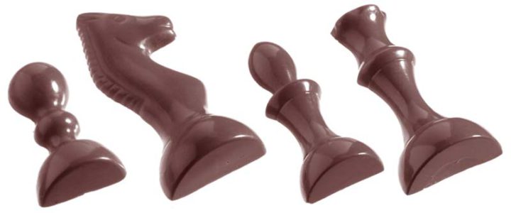 Chocolate World Frame Moulds - CW1208 - Chess Set 6 Fig. - 250gm - 88x37xN/Amm