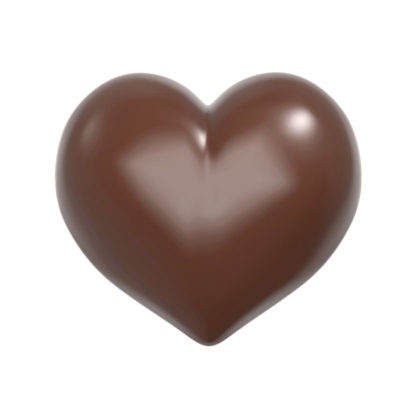 Chocolate World Frame Moulds - CW12088 - Puffy Heart Chocolate Bomb - Nora Chokladskola - 25.4gm - 49.5x43.5x18mm
