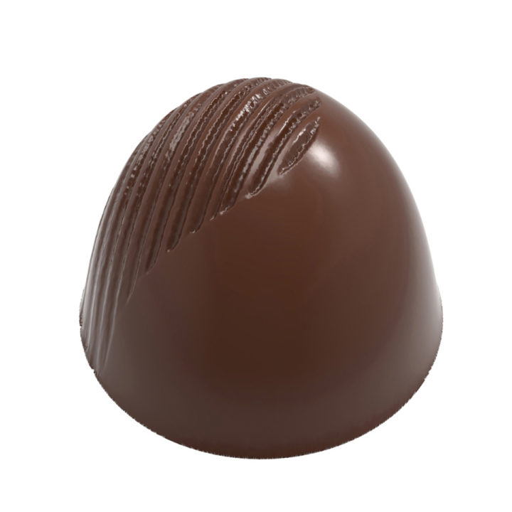 Chocolate World Frame Moulds - CW12091 - Semi-Striped American Truffle - 10gm - 27x27x23mm