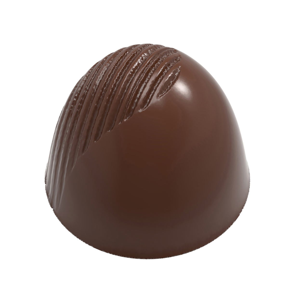 Chocolate World Frame Moulds - CW12091 - Semi-Striped American Truffle - 10gm - 27x27x23mm