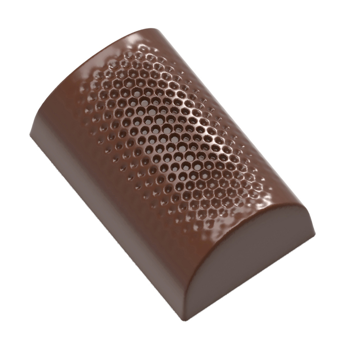 Chocolate World Frame Moulds - CW12098 - Buche With Grid - 11.8gm - 35x22.5x15.5mm
