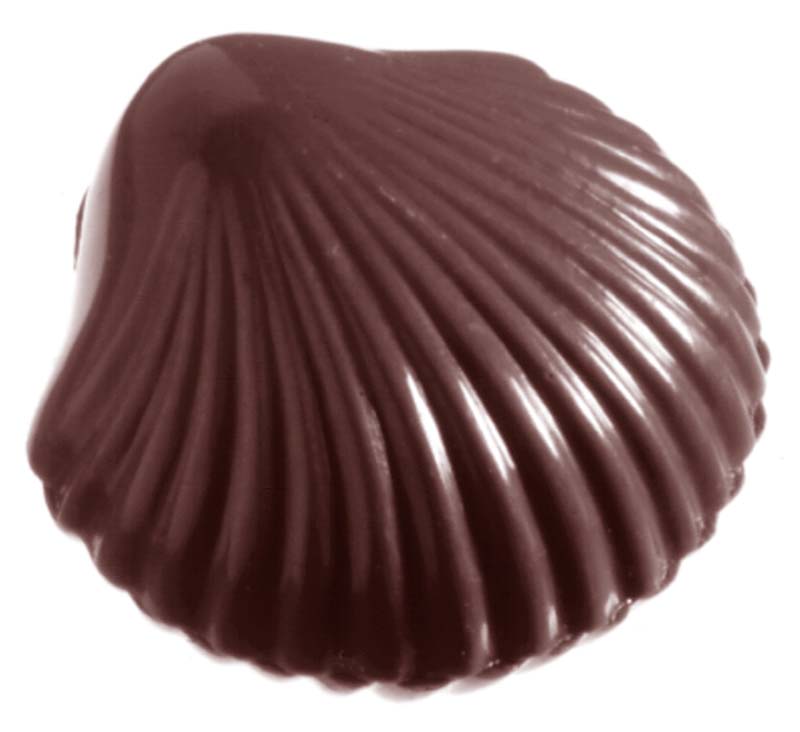 Chocolate World Frame Moulds - CW1210 - Small Shell - 5gm - 28x30x9mm