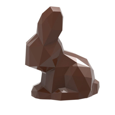 Chocolate World Frame Moulds - CW12102 - Sitting Rabbit Origami - 138gm - 117.5x96x32.5mm