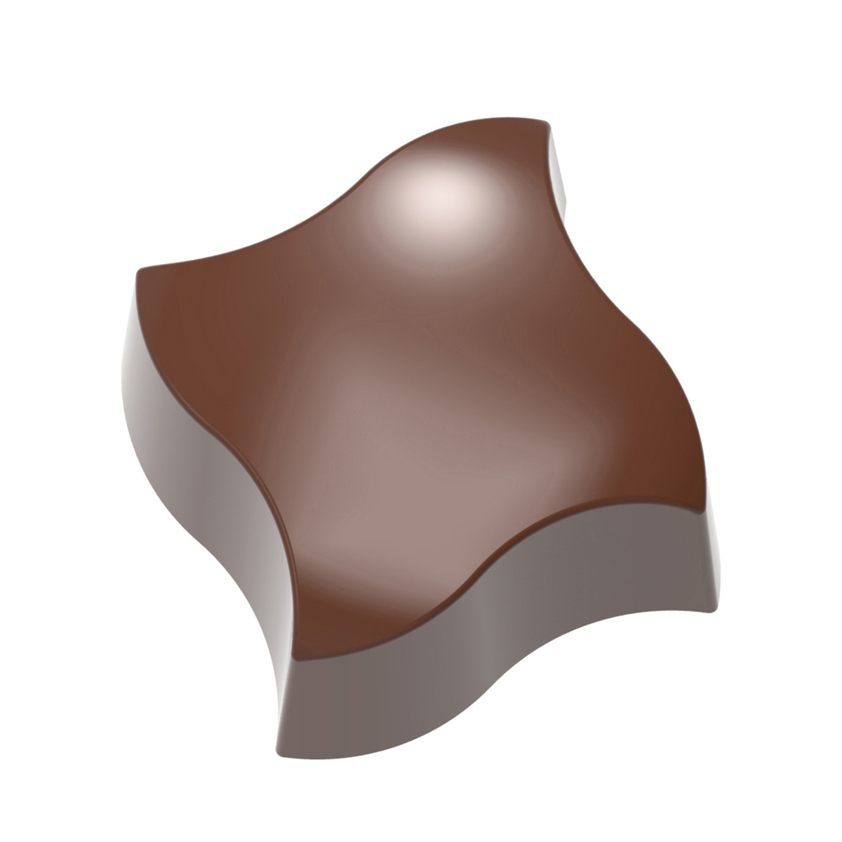 Chocolate World Frame Moulds - CW12106 - Dancing Square - 12.6gm - 27x27x18.5mm