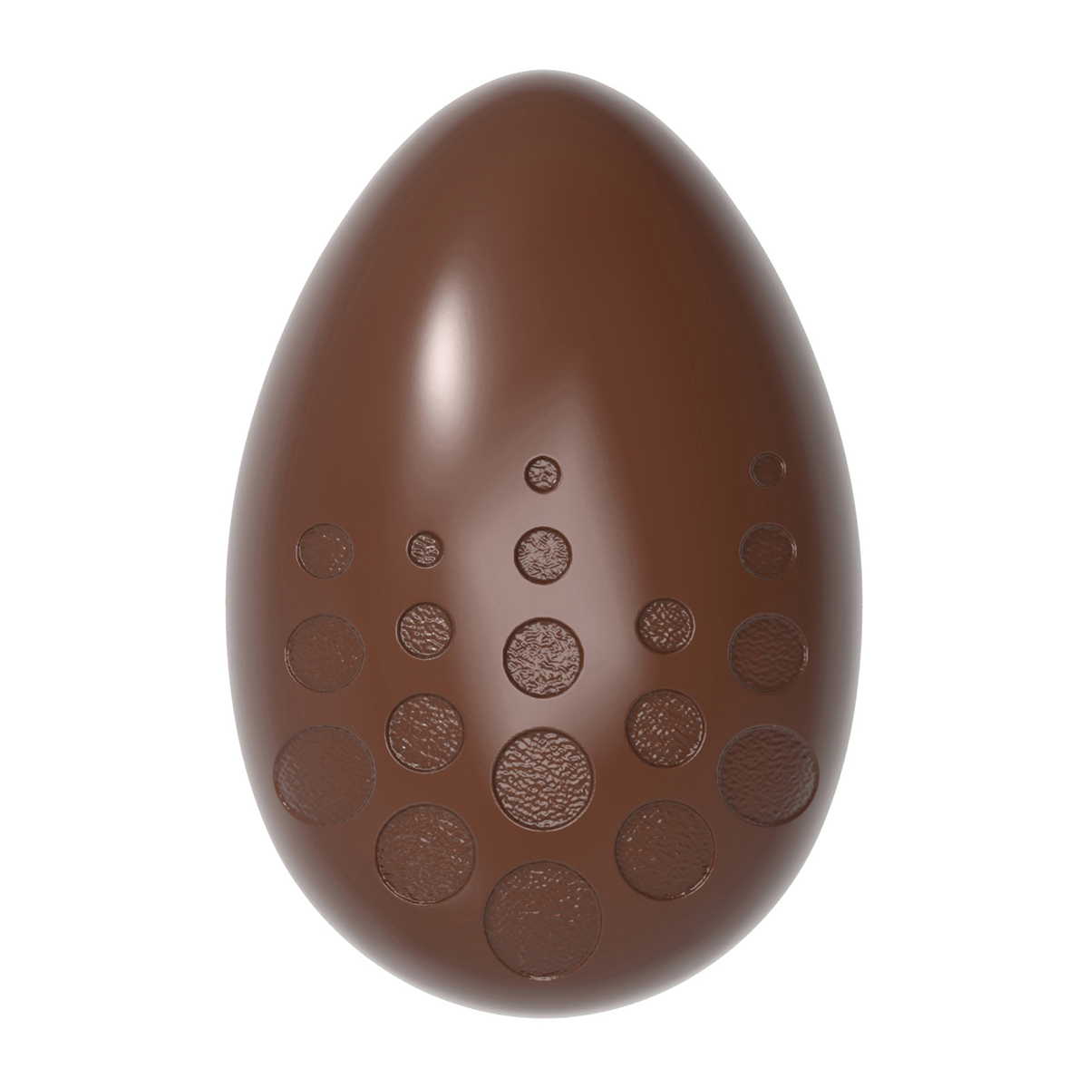 Chocolate World Frame Moulds - CW12108 - Egg With Circles - 45gm - 70x47x22mm