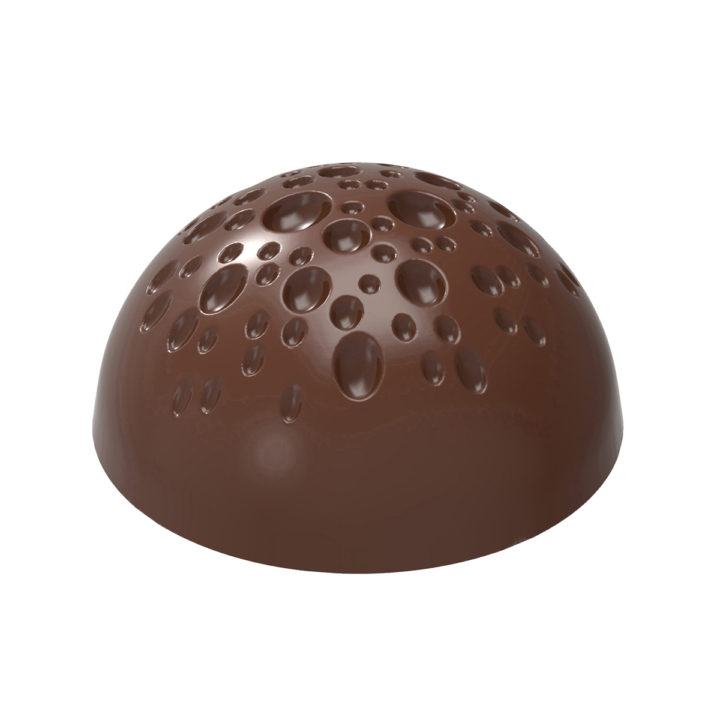 Chocolate World Frame Moulds - CW12116 - Lunar Terrain Hemisphere - Nora Chokladskola Ab - 8.4gm - 30x30x15mm