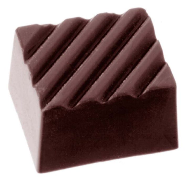 Chocolate World Frame Moulds - CW1219 - Rectangle Rib - 11gm - 27x22x15mm