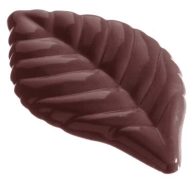 Chocolate World Frame Moulds - CW1239 - Leaf Caraque - 5gm - 59x31x5mm