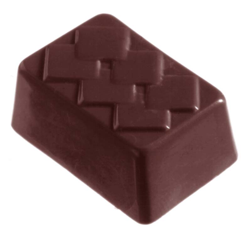 Chocolate World Frame Moulds - CW1244 - Rectangle Lozenge - 10gm - 30x21x14mm