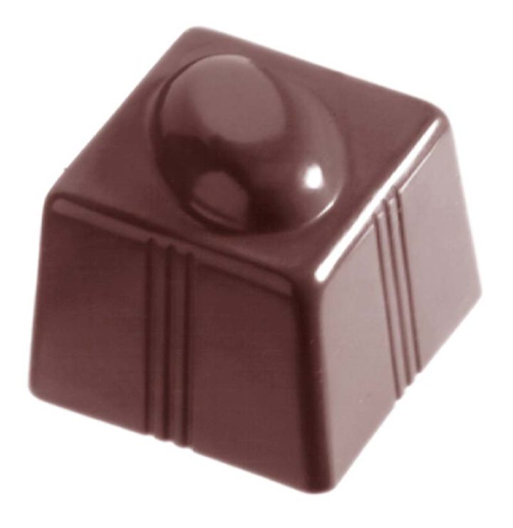 Chocolate World Frame Moulds - CW1247 - Cube Coffee Bean 21 Gr - 21gm - 29x29x27mm