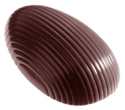 Chocolate World Frame Moulds - CW1277 - Egg Striped 55mm - 22gm - 55x34x18mm