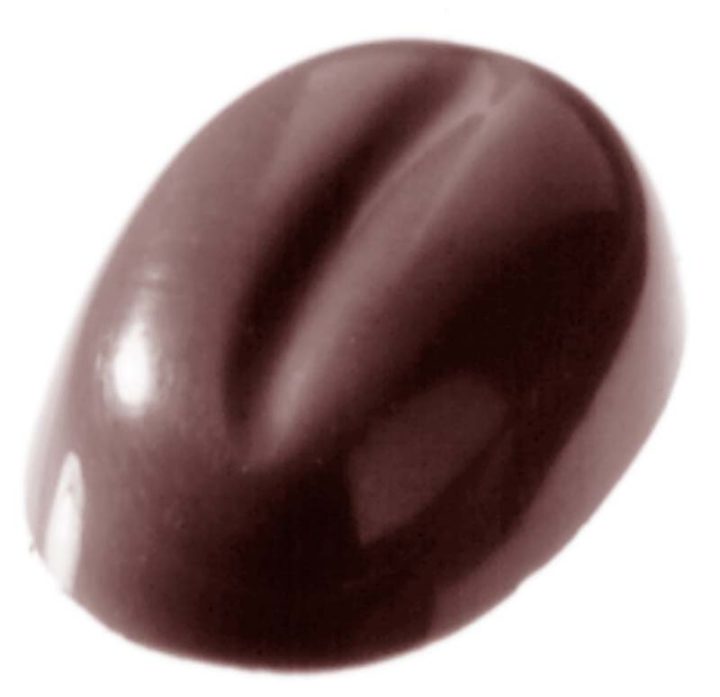 Chocolate World Frame Moulds - CW1281 - Coffee Bean 1 Gr - 1gm - 17x12x5mm