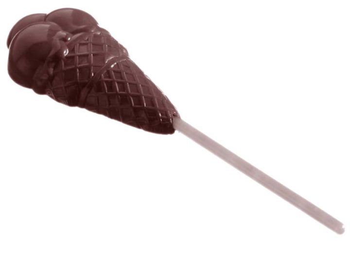 Chocolate World Frame Moulds - CW1294 - Lollipop Icecream - 16gm - 66x35x10mm