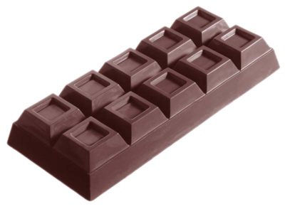 Chocolate World Frame Moulds - CW1309 - Block +/- 1 Kg - 1090gm - 268x112x40mm