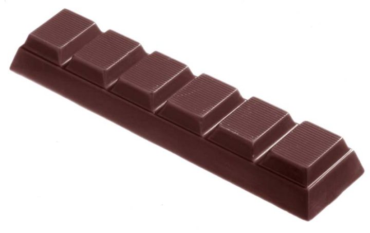 Chocolate World Frame Moulds - CW1315 - Tablet Lined - 51gm - 123x30x15mm