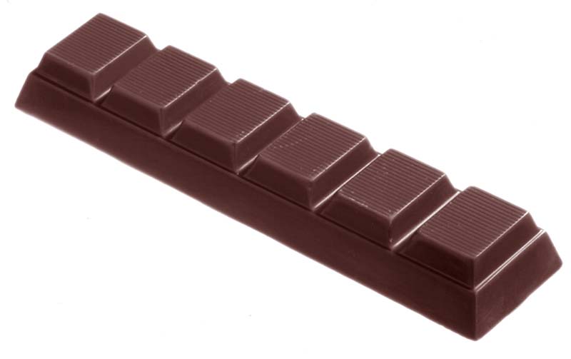 Chocolate World Frame Moulds - CW1315 - Tablet Lined - 51gm - 123x30x15mm