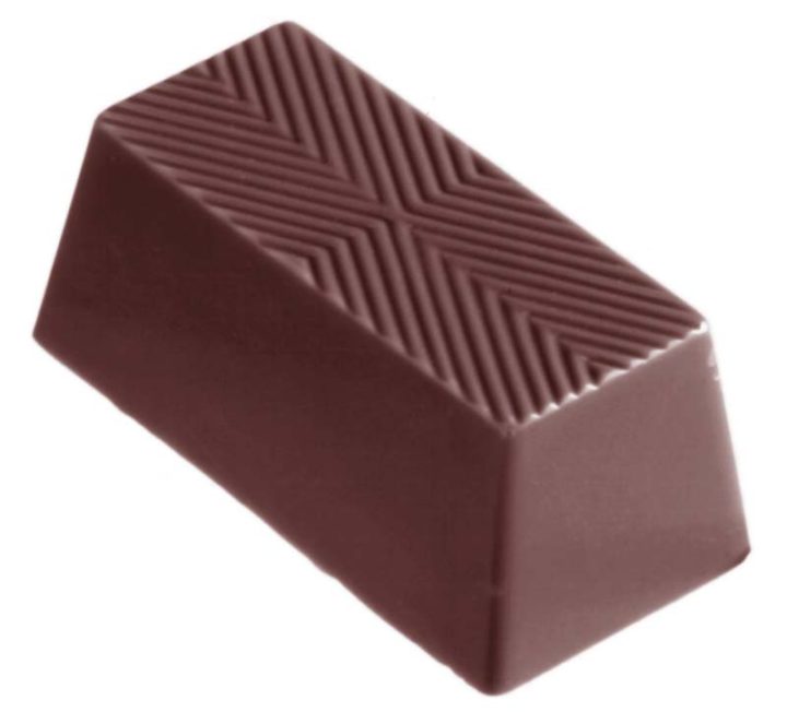 Chocolate World Frame Moulds - CW1323 - Square Block - 25gm - 49x24x20mm