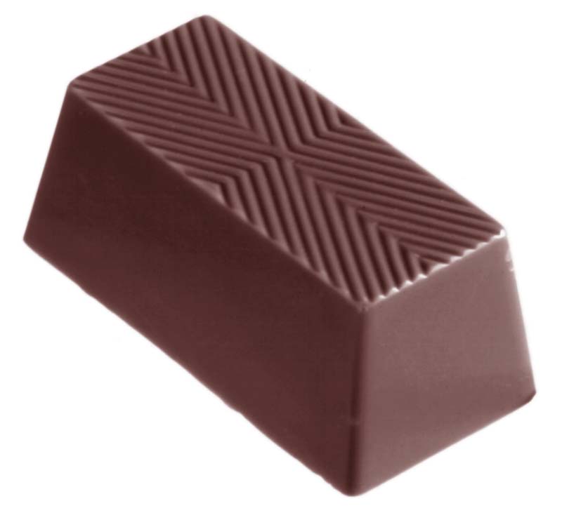 Chocolate World Frame Moulds - CW1323 - Square Block - 25gm - 49x24x20mm