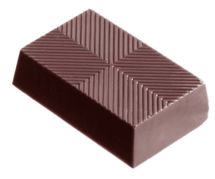 Chocolate World Frame Moulds - CW1325 - Square Block - 33gm - 54x34x14mm