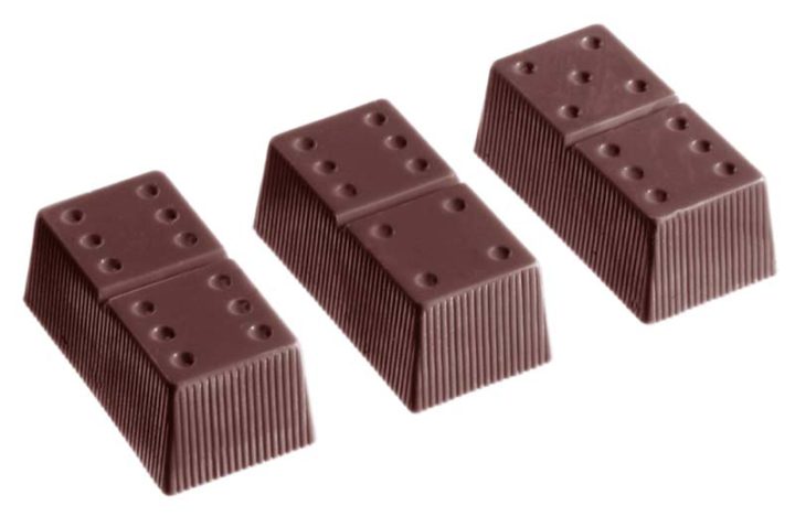 Chocolate World Frame Moulds - CW1330 - Domino - 14gm - 41x21x15mm