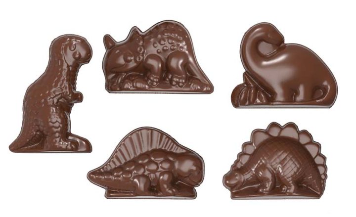 Chocolate World Frame Moulds - CW1346 - Dino 10 Gr 5 Fig. - 11gm - 35x35xN/Amm
