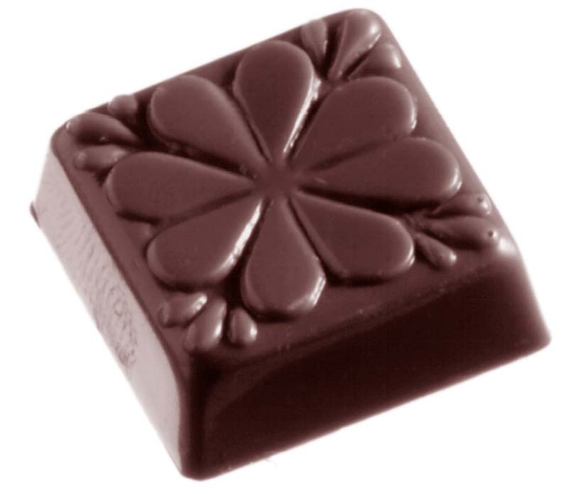 Chocolate World Frame Moulds - CW1355 - Carre Clover - 9gm - 27x27x11mm