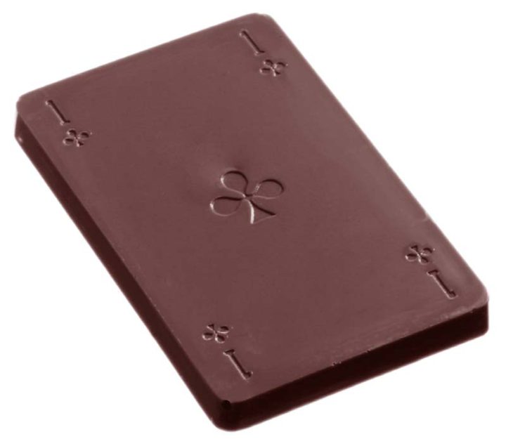 Chocolate World Frame Moulds - CW1374 - Playing Cards 4 Fig. - 43gm - 88x56x8mm