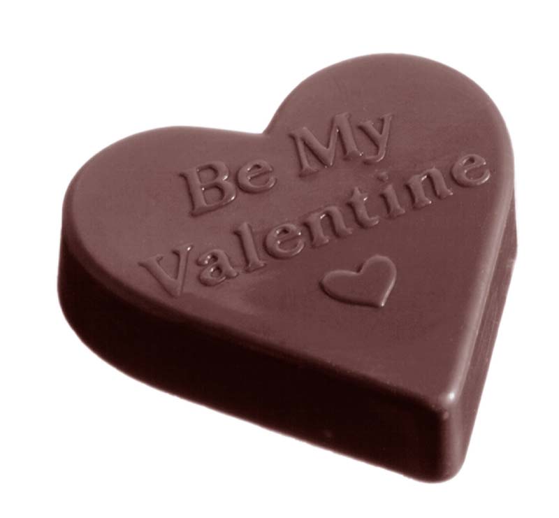 Chocolate World Frame Moulds - CW1377 - Heart Valentine - 25gm - 52x52x12mm