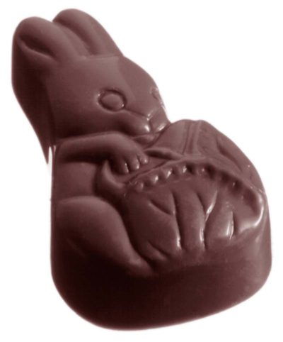 Chocolate World Frame Moulds - CW1381 - Rabbit - 15gm - 45x26x16mm