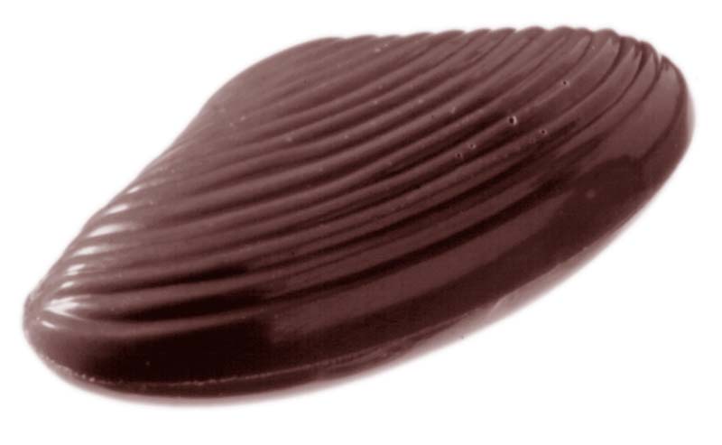 Chocolate World Frame Moulds - CW1399 - Triangle Mussel - 5gm - 44x22x7mm