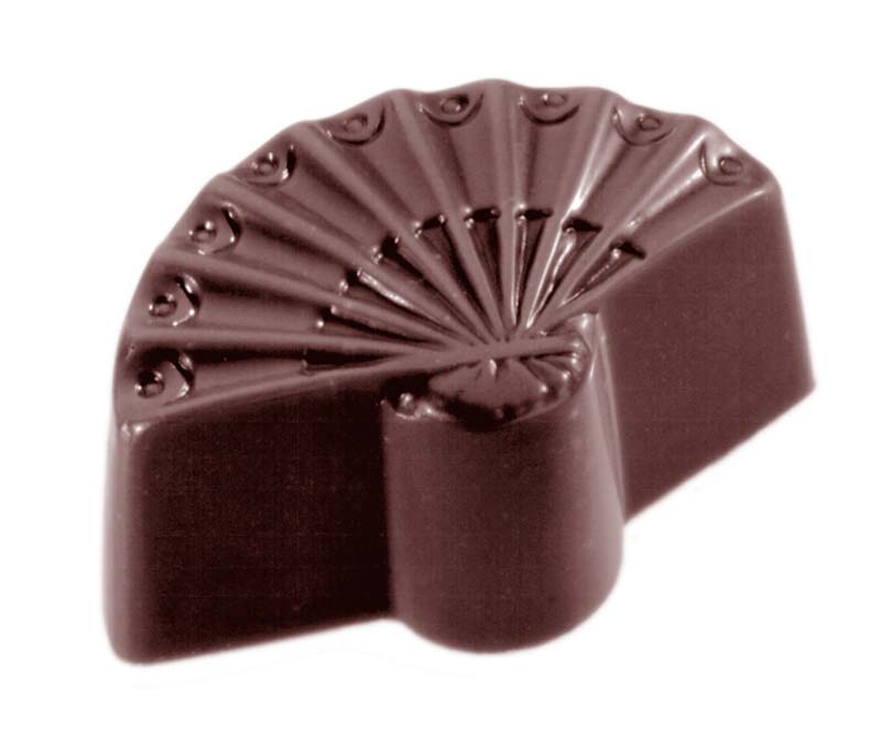 Chocolate World Frame Moulds - CW1414 - Hand Fan - 12gm - 40x25x17mm