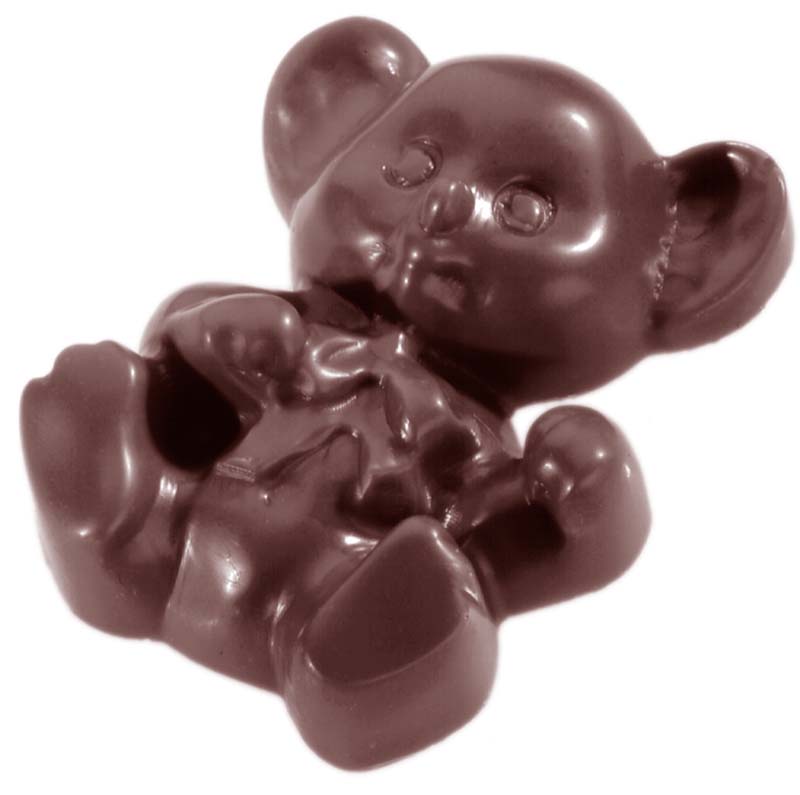 Chocolate World Frame Moulds - CW1449 - Bear Caraque - 16gm - 50x39x13mm