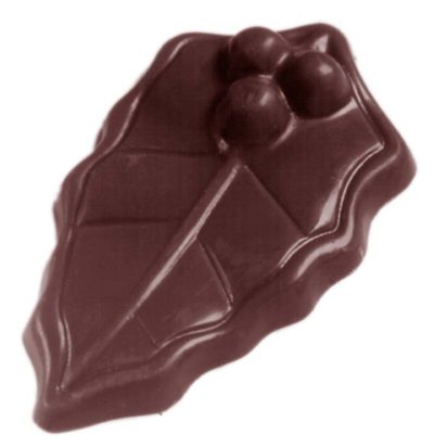 Chocolate World Frame Moulds - CW1454 - Hollyleaf - 6gm - 57x32x10mm