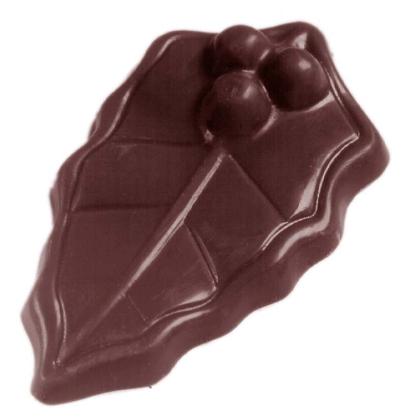Chocolate World Frame Moulds - CW1454 - Hollyleaf - 6gm - 57x32x10mm