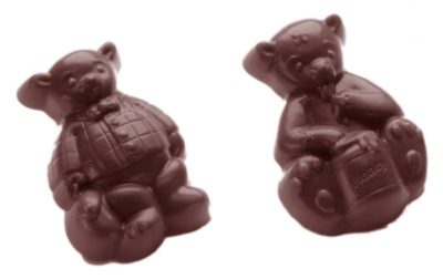 Chocolate World Frame Moulds - CW1463 - Two Bears 2 Fig. - 28gm - 60x43x16mm