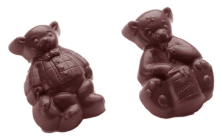 Chocolate World Frame Moulds - CW1463 - Two Bears 2 Fig. - 28gm - 60x43x16mm