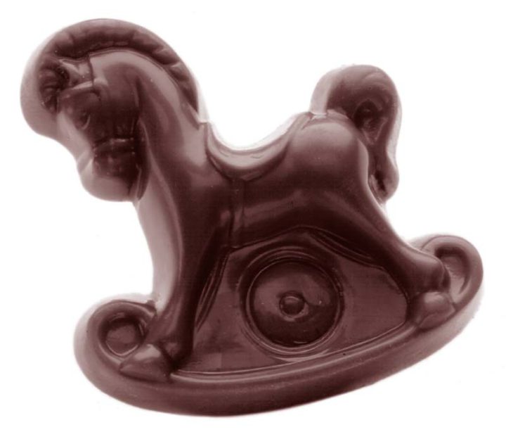 Chocolate World Frame Moulds - CW1465 - Rocking Horse - 16gm - 48x46x13mm