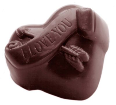 Chocolate World Frame Moulds - CW1470 - Heart I Love You - 16gm - 31x39x18mm