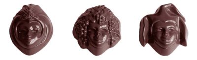 Chocolate World Frame Moulds - CW1502 - Bacchus & Co. 3 Fig. - 11gm - 39x35x13mm