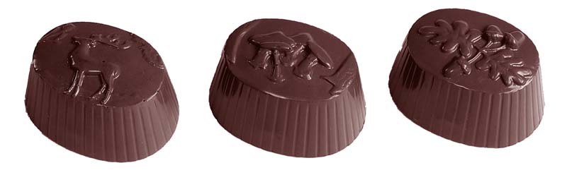 Chocolate World Frame Moulds - CW1507 - Autumn 3 Fig. - 16gm - 37x28x20mm