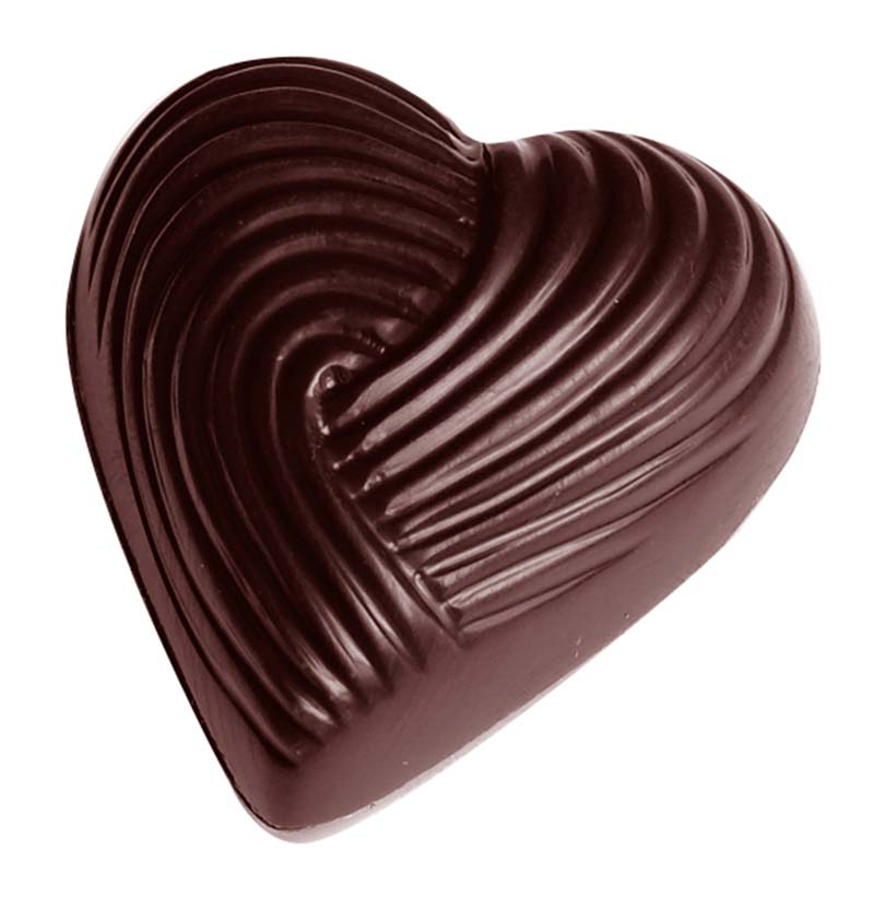 Chocolate World Frame Moulds - CW1513 - Heart Braided - 8.6gm - 35x33x11mm