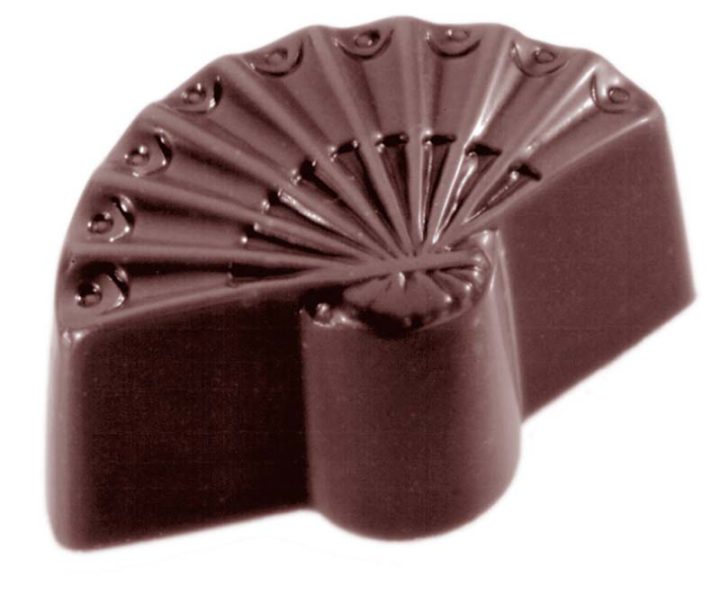 Chocolate World Frame Moulds - CW1525 - Hand Fan Small - 8.6gm - 29x28x16mm