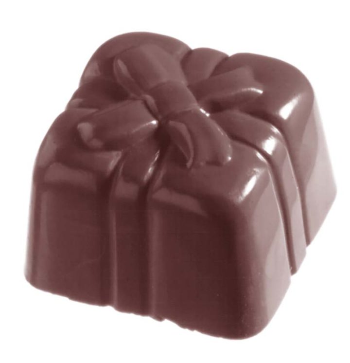 Chocolate World Frame Moulds - CW1528 - Present Box Small - 8.5gm - 25x24.5x16mm