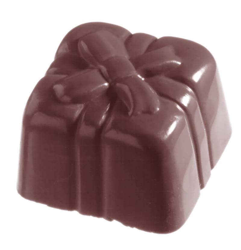 Chocolate World Frame Moulds - CW1528 - Present Box Small - 8.5gm - 25x24.5x16mm
