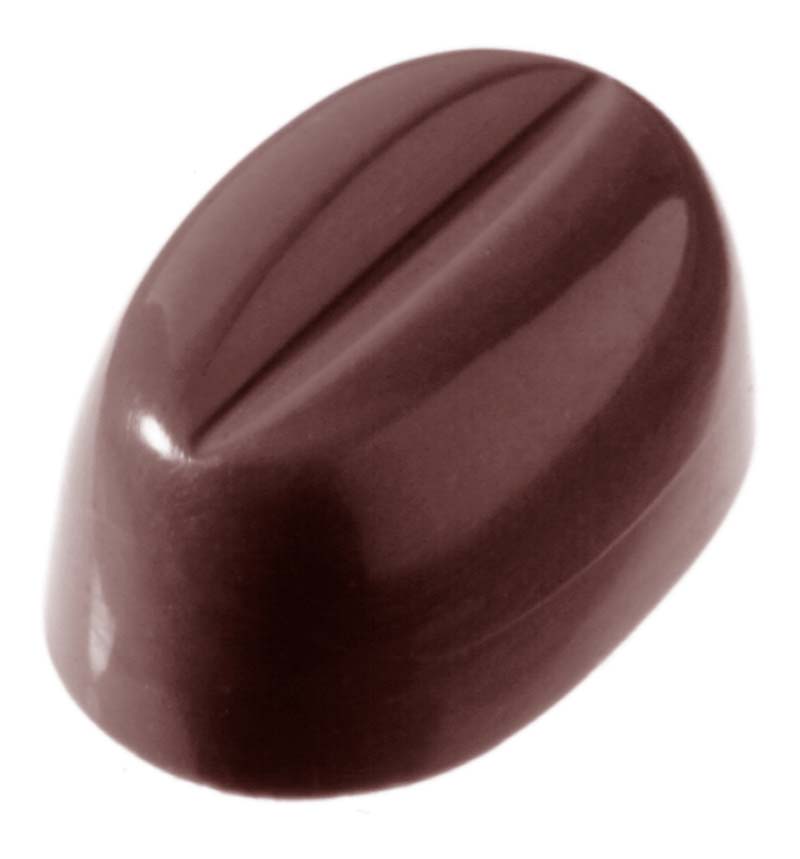 Chocolate World Frame Moulds - CW1529 - Coffeebean Small - 8.6gm - 33x22x14.5mm