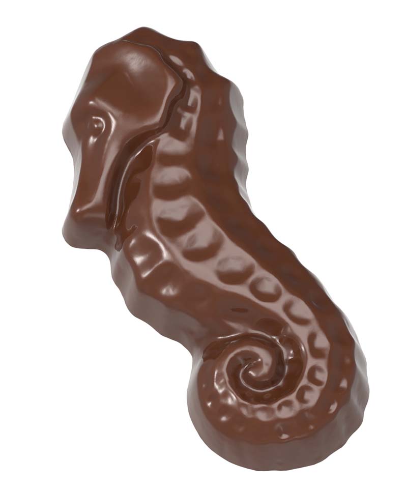 Chocolate World Frame Moulds - CW1534 - Seahorse - 7gm - 50x22x9mm