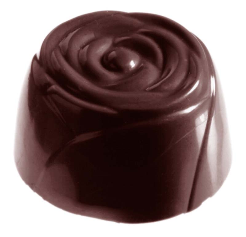 Chocolate World Frame Moulds - CW1544 - Small Rose - 8.65gm - 27x27x16mm
